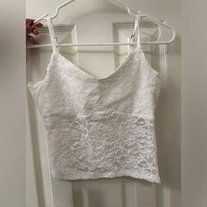 White Lace Hollister Tanktop (crop top)
